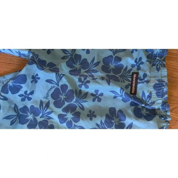 Abercrombie & Fitch Men's Floral Trunks Blue Tropical Print Pull On Swim  Sz M - Picture 5 of 6